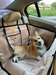 Половинка автогамака, беж + чорний