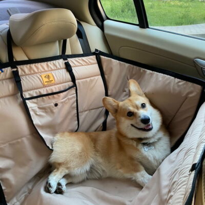 Половинка автогамака, беж + чорний