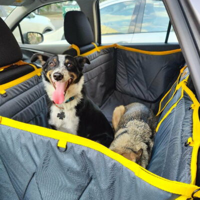 Автогамак трансформер, сірий + жовтий