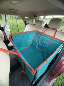 Половинка автогамака, аквамарин + помаранч