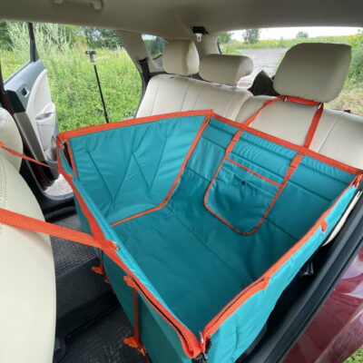 Половинка автогамака, аквамарин + помаранч