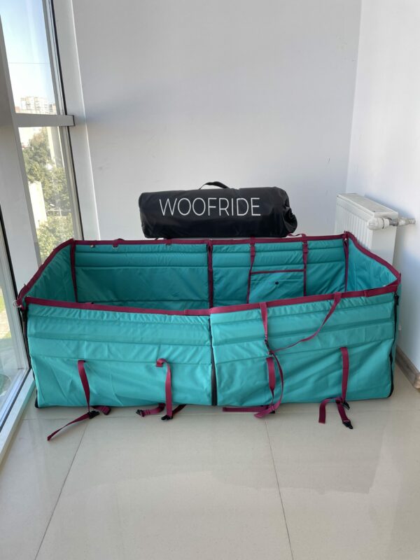 IMG_5395 Автогамак трансформер, аквамарин + бордовий