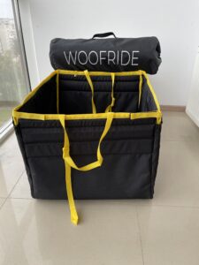 Автогамак на переднє сидіння, чорний з жовтим