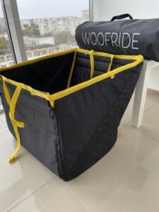 Автогамак на переднє сидіння, чорний з жовтим