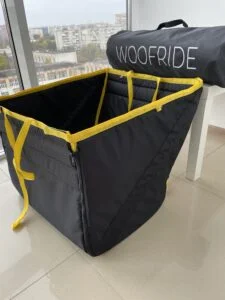 Автогамак на переднє сидіння, чорний з жовтим