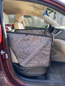 Автогамак на переднє сидіння, чорний з жовтим