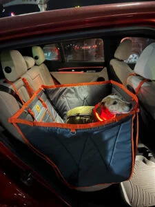 Половинка автогамака, сірий + помаранч