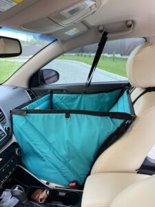 IMG_5218 Автогамак на переднє сидіння, аквамарин + чорний