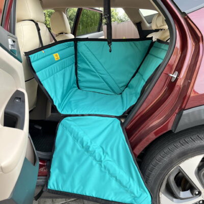 Автогамак на переднє сидіння, аквамарин + чорний