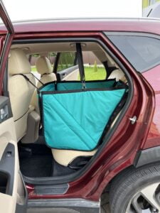 IMG_5227 Автогамак на переднє сидіння, аквамарин + чорний