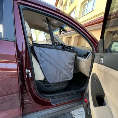 IMG_5344 Автогамак на переднє сидіння, сірий + чорний