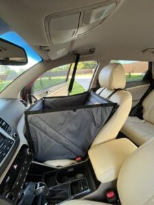 IMG_5347 Автогамак на переднє сидіння, сірий + чорний