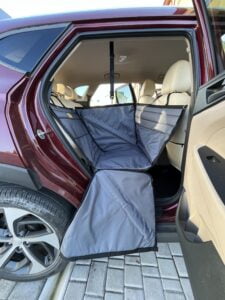 IMG_5356 Автогамак на переднє сидіння, сірий + чорний