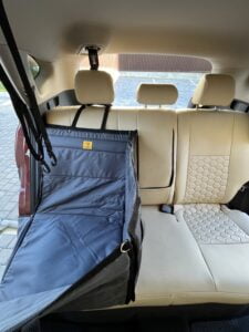 IMG_5359 Автогамак на переднє сидіння, сірий + чорний